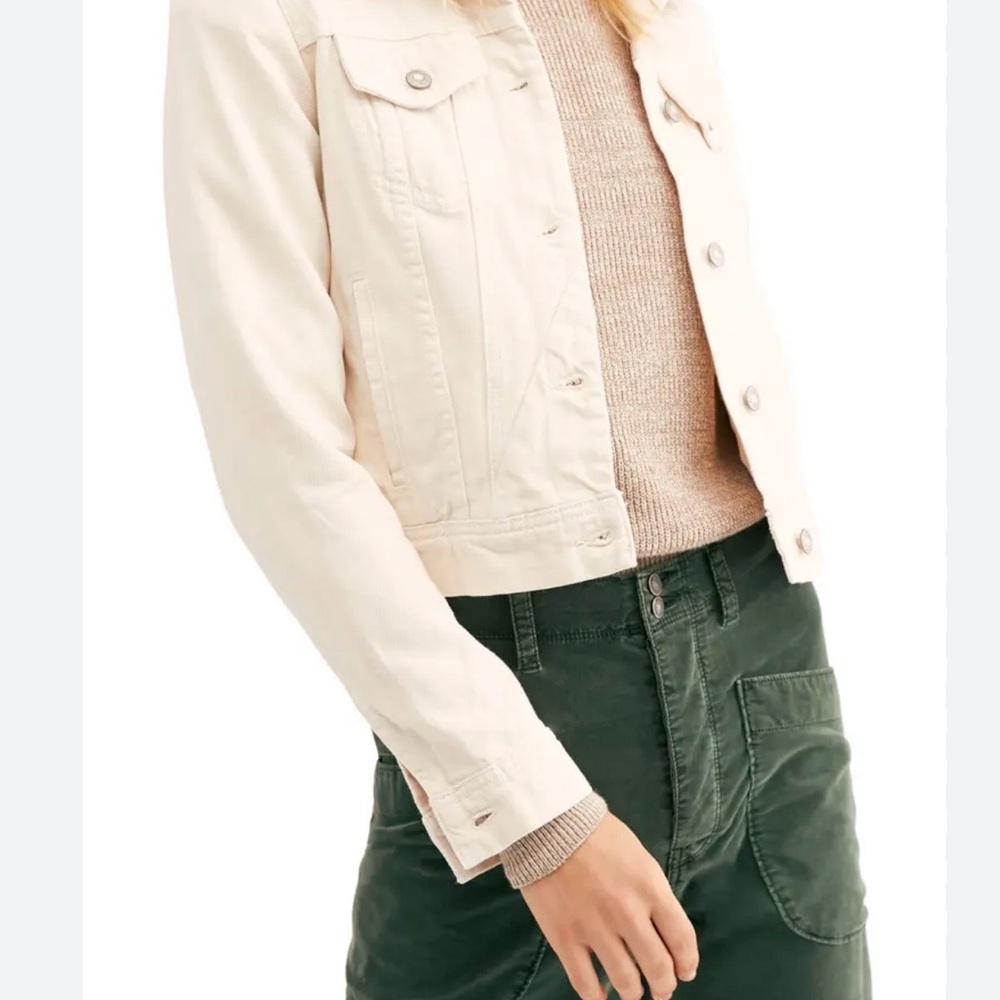 Free people Women's Cream denim jacket Jacket
